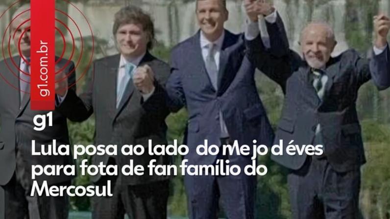 Lula e Milei posam juntos em foto de família do Mercosul