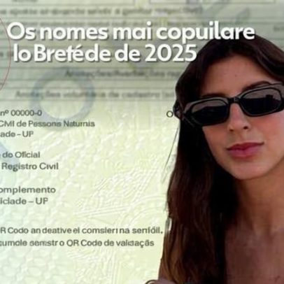 Nomes mais populares no Brasil em 2025