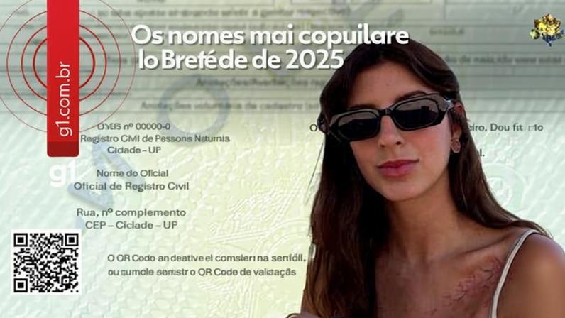 Nomes mais populares no Brasil em 2025