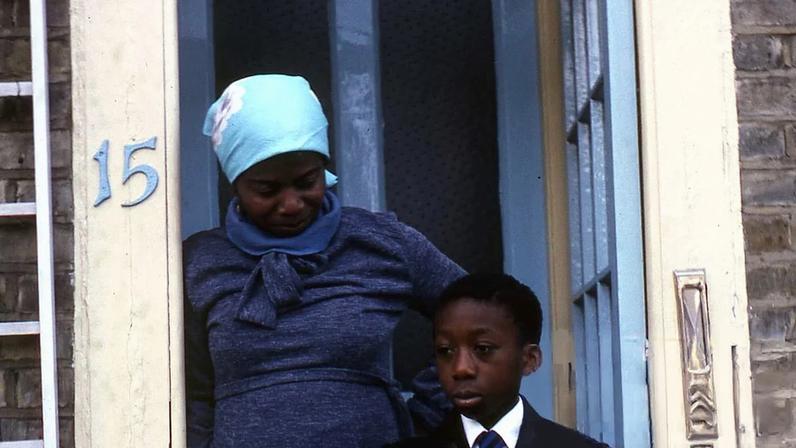 Yinka Bankole in uniform before going to Dulwich college in south-east London.
