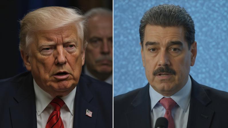 Governo Trump escala a crise com a Venezuela ao sancionar sobrinhos de Maduro e apreender um navio carregado de petróleo. Fotos: Federico PARRA / AFP e ANDREW CABALLERO-REYNOLDS / AFP