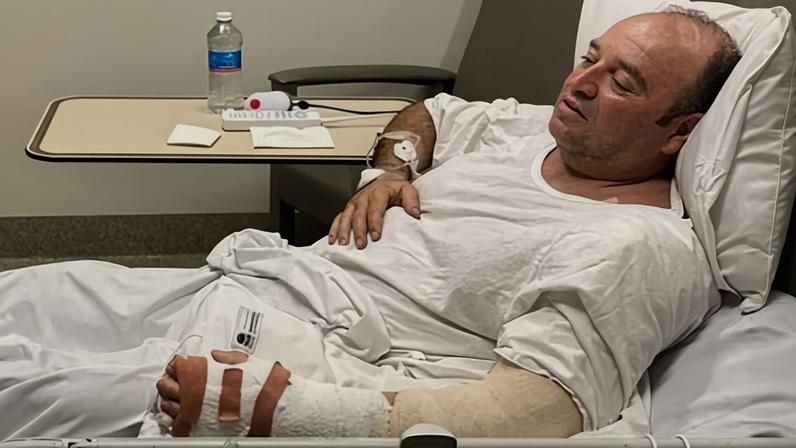 Ahmed al-Ahmed recovering in hospital in Sydney after tackling and disarming one of the Bondi beach attackers.