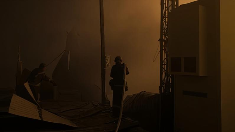 Ukrainian rescuers fight fires after Russian missiles and drone strikes in the Kyiv region of Ukraine, 6 December 2025.