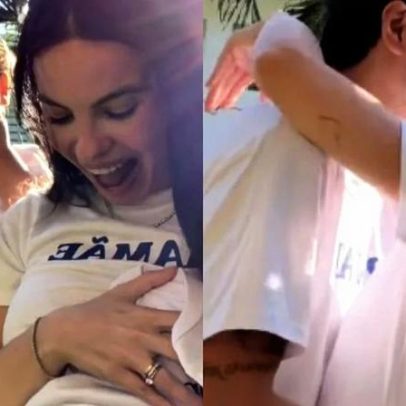 Sthefany Brito anuncia gravidez pela 3ª vez e recebe beijo na barriga