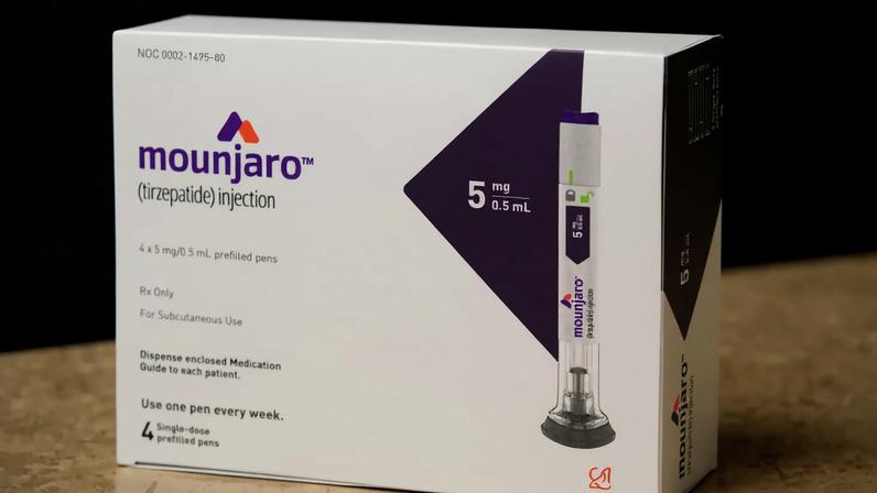 FILE PHOTO: Mounjaro is displayed in a pharmacy in Provo. REUTERS/George Frey/File Photo