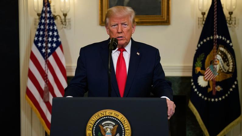 President Donald Trump em pronunciamento à nação from the Diplomatic Reception Room of the White House, in Washington, D.C., U.S. Wednesday, Dec. 17, 2025. Doug Mills/Pool via REUTERS REFILE - QUALITY REPEAT