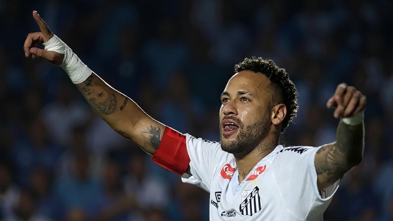 Neymar marcou o primeiro gol do Santos (Foto: Guilherme Dionizio/Código19/Gazeta Press)