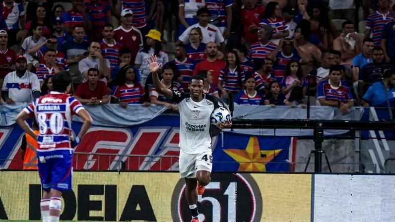 Corinthians perdeu por 2 a 1 para o Fortaleza (Foto: Baggio Rodrigues/via Gazeta Press)
