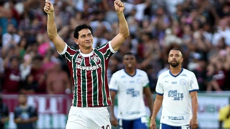 Ganso comemora seu gol pelo Fluminense(Foto: Alexandre DurÃ£o/Zimel Press/Gazeta Press)