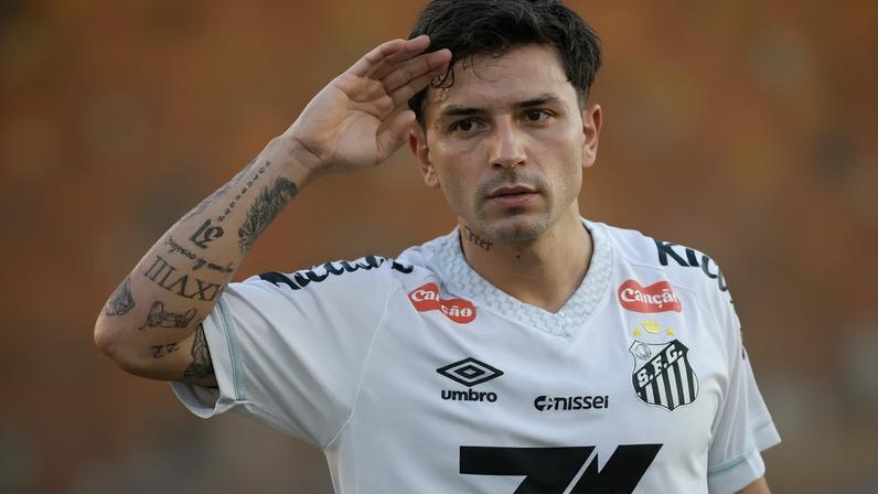 Barreal foi um dos artilheiros do Santos no ano (Foto: Dhavid Normando/Código19/Gazeta Press)