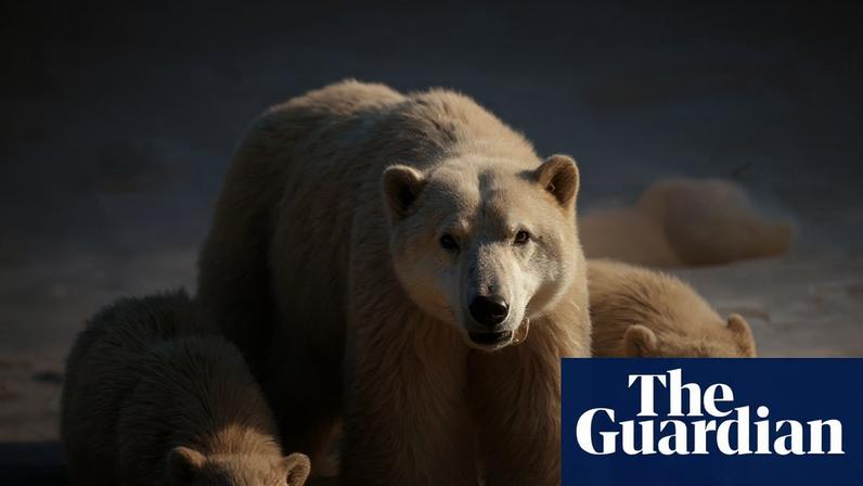 Scientists log rare case of polar bear mother adopting cub – video
