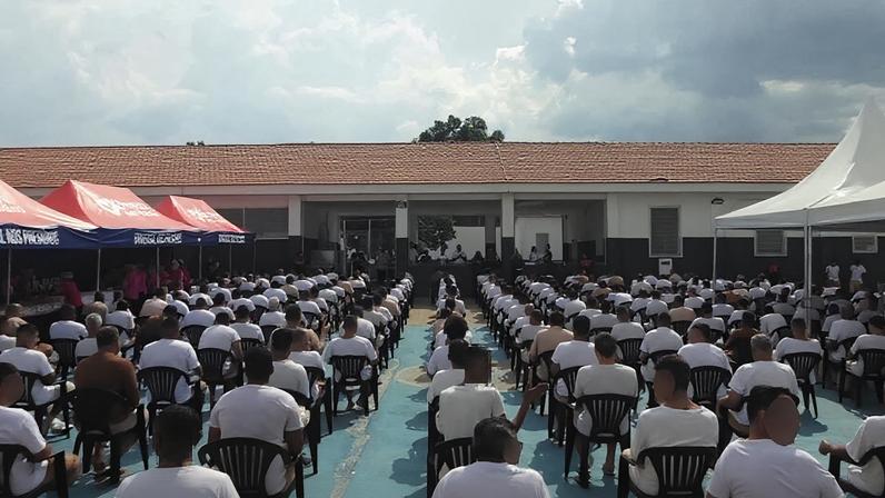 O trabalho evangelístico foi realizado no Hospital de Custódia e Tratamento Psiquiátrico, em Franco da Rocha (SP). (Foto: UNP)