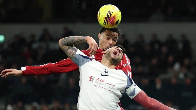 Hugo Ekitike heads Liverpool into a two goal lead.