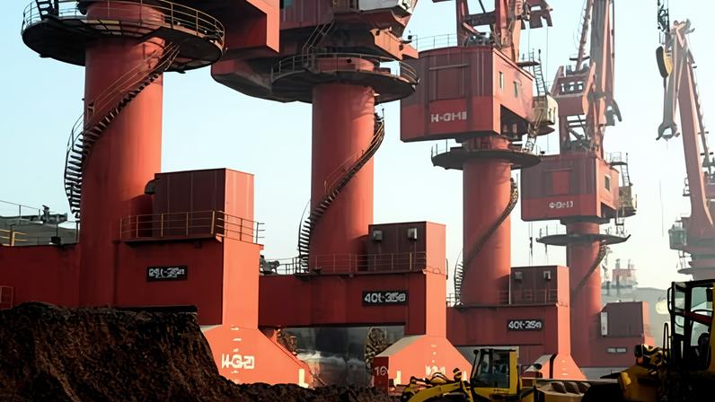 Soil containing rare earth elements is transported at a port in Lianyungang, Jiangsu province. China has threatened to expand its controls on the exports of rare earths.