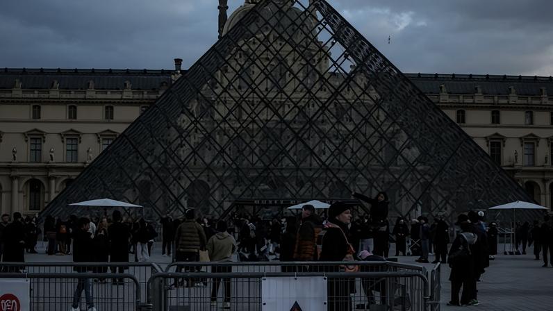 The Louvre in Paris. Unions said the jewel robbery had shed light on years of difficulties, staff cuts and state underinvestment.