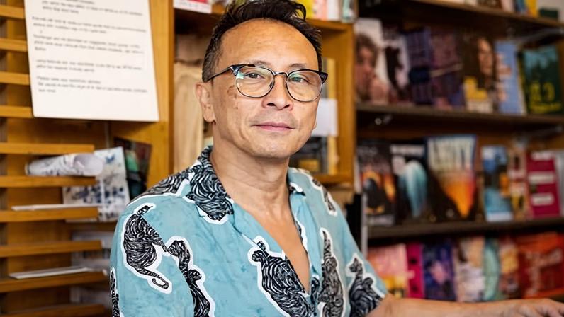 Noel Lee, who has worked at the Bookshop Darlinghurst for 24 years, offering book recommendations and life advice to closeted young people, perplexed straight grandparents and everyone in between.