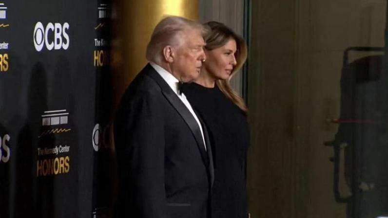 President Donald Trump hit the red carpet for Sunday night's Kennedy Center Honors, breaking with long standing tradition and hosting the ceremony himself.