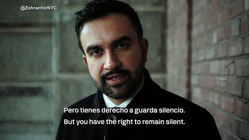 New York City's mayor-elect posted a video explaining immigrants' right to refuse to speak to or comply with agents from U.S. Immigration and Customs Enforcement.
