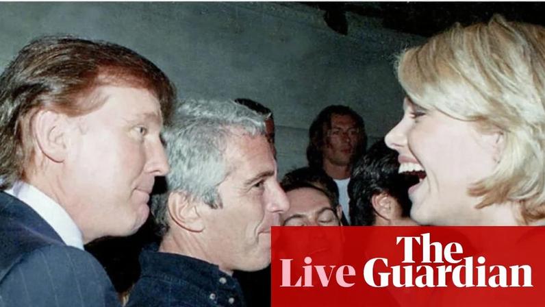 Donald Trump and Jeffrey Epstein in a photo released by House Oversight Democrats.