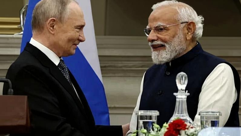 Vladimir Putin and Narendra Modi met in Delhi for the annual India-Russia summit.