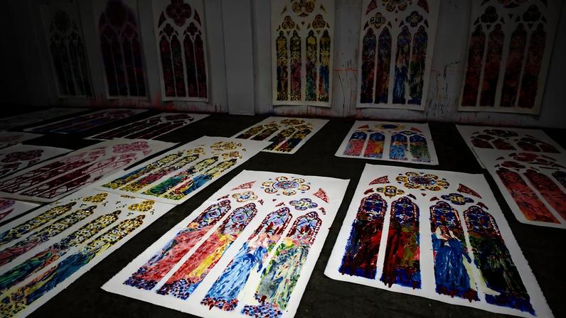 Tabouret is working with the stained-glass masters Atelier Simon-Marq © Studio Claire Tabouret 2025