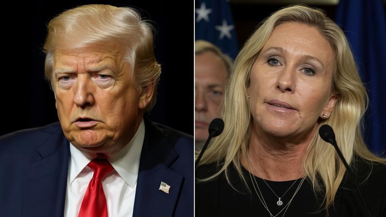 ‘I think they’re terrified to step out of line and get a nasty Truth Social post on them,’ Greene said of her colleagues’ attitudes toward Trump.