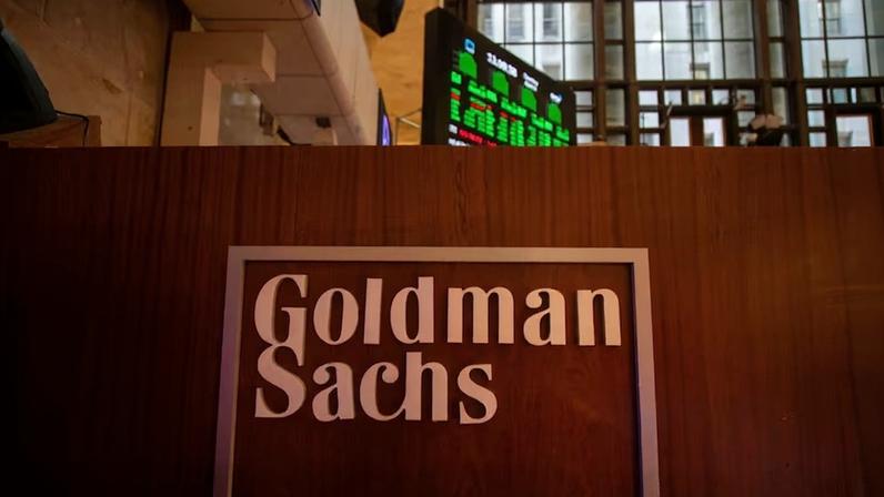 Goldman Sachs Group Inc. signage on the floor of the New York Stock Exchange. Photographer: Michael Nagle/Bloomberg