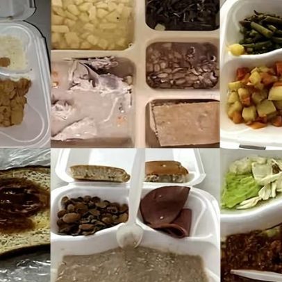 Carne misteriosa e larvas em comida prisional nos EUA