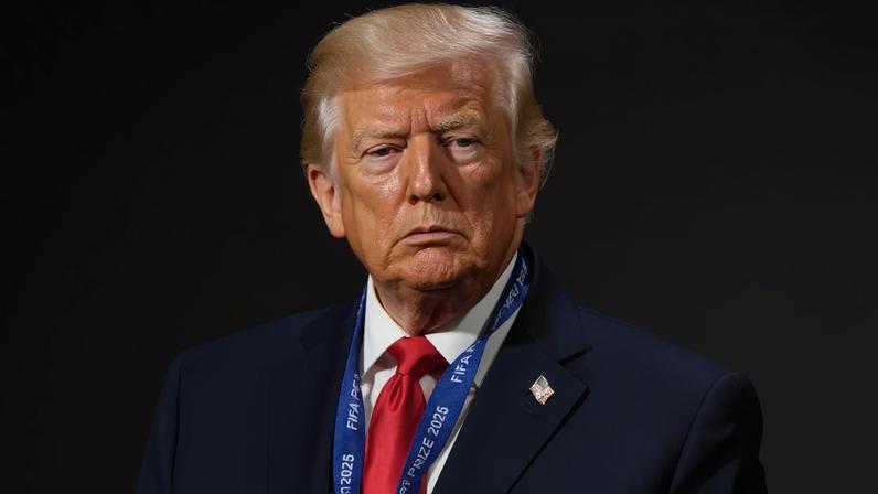 Donald Trump is awarded the inaugural Fifa peace prize during the 2026 World Cup draw in Washington.