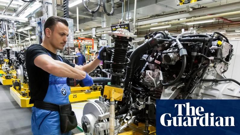 A BMW car plant in Munich. German carmakers have lobbied against the EU ban on new petrol and diesel cars from 2035.