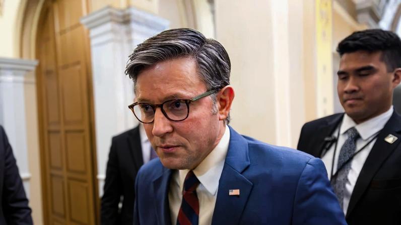 Mike Johnson in the US Capitol in Washington DC, on 12 December 2025. Photograph: Jim Lo Scalzo/UPI/Shutterstock
