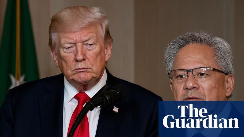 Trump with Jensen Huang, the Nvidia chief executive, at the White House in April.