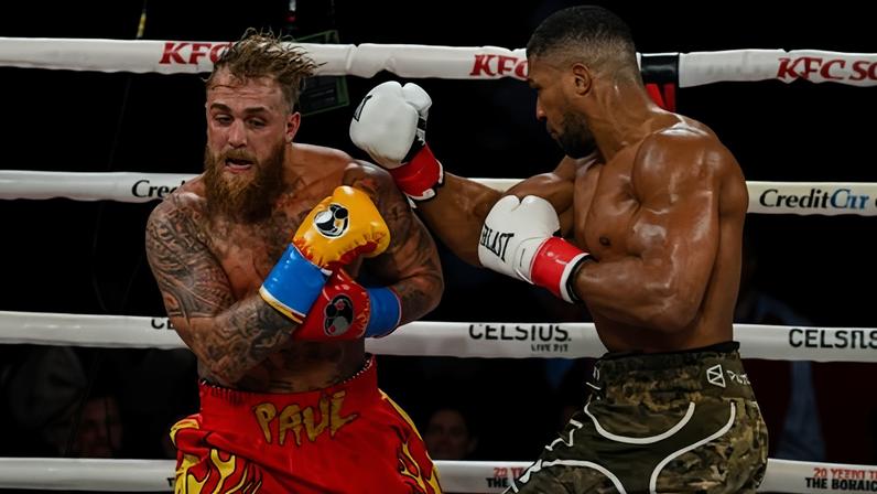 Anthony Joshua floored Jake Paul four times in a sixth-round knockout win on Friday night in Miami.