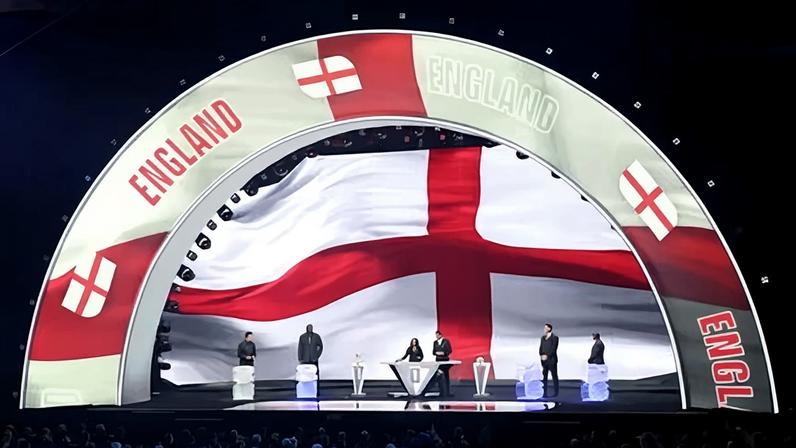 England’s name comes out of the hat in Washington. Photograph: Scott Taetsch/FIFA/Getty Images