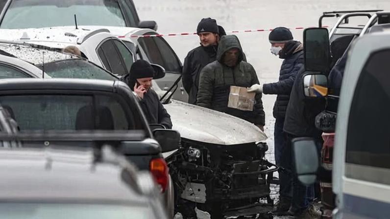 Investigators at the scene