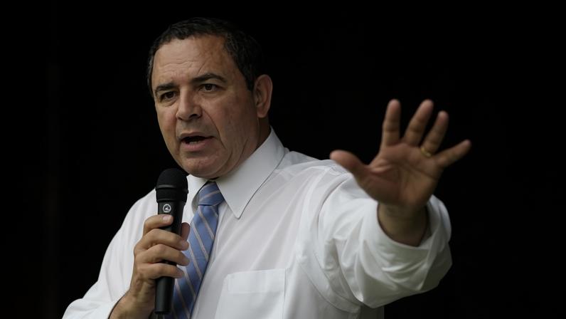 Henry Cuellar speaks during a campaign event on 4 May 2022 in San Antonio, Texas.