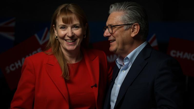 Angela Rayner and Keir Starmer at an election campaign in Gillingham in May 2024. Photograph: Toby Melville/Reuters