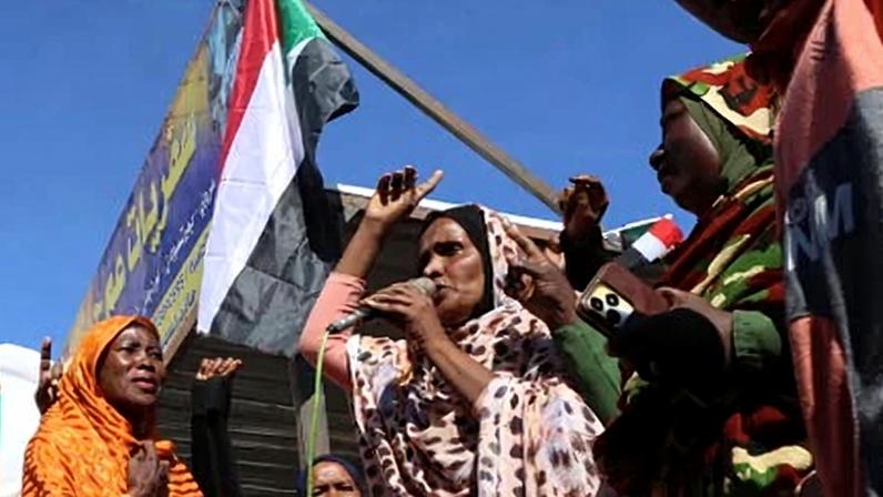 A rally in support of the Sudanese Army and against the RSF in Sudan on Saturday. António Guterres condemned drone attacks that targeted the UN peacekeeping base in Kadugugli.