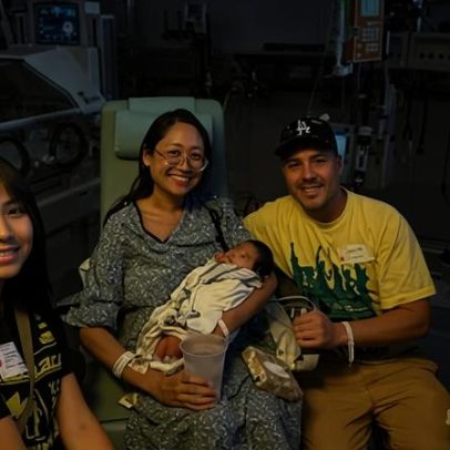 Mulher na Califórnia dá à luz bebê saudável após rara gravidez ectópica