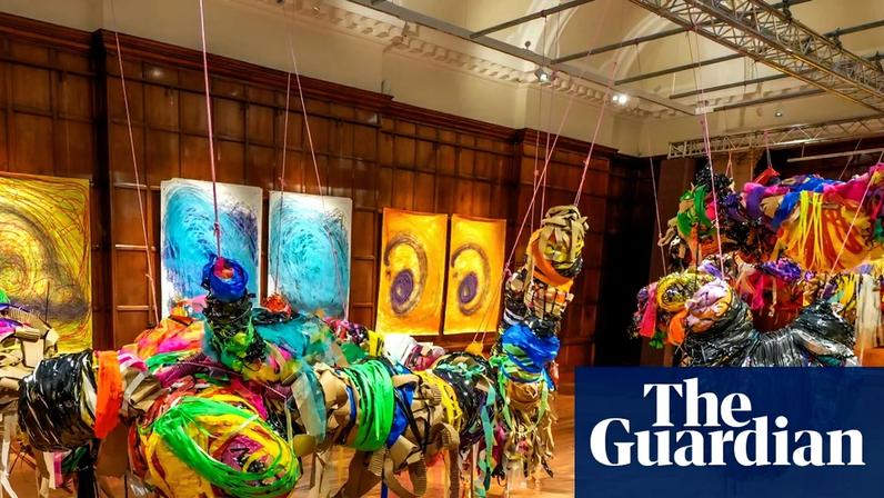 Work by Nnena Kalu at the press preview for the Turner prize at Cartwright Hall art gallery in Bradford in September. Photograph: PA Images/Alamy Stock Photo/Alamy Live News.
