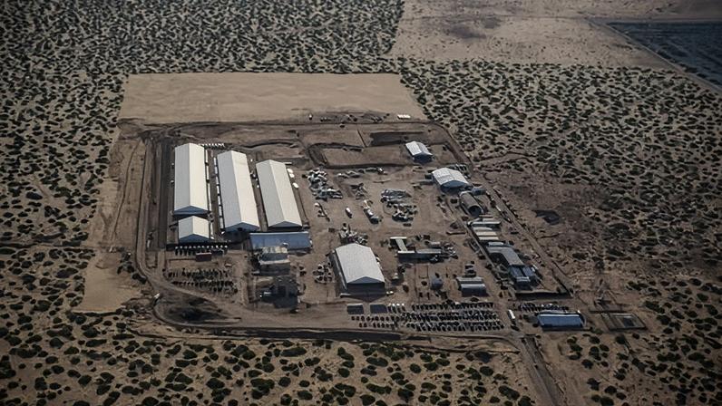 An ICE detention facility at Fort Bliss in El Paso, Texas, on 8 August 2025. Photograph: Paul Ratje/Reuters