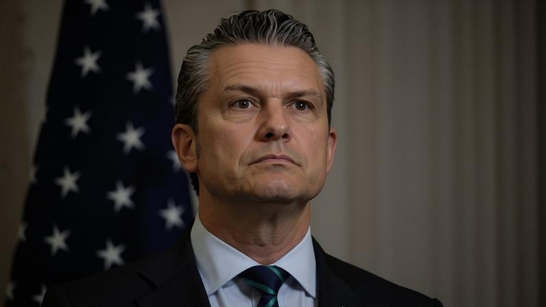Pete Hegseth at the state department in Washington DC on 8 December. Photograph: Mark Schiefelbein/AP