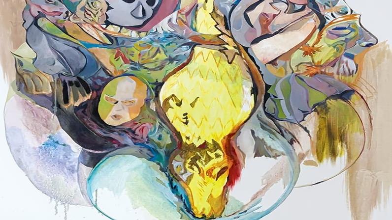 Isabelle Brourman’s painting No Rest for the Wicked (2025) synthesises experiences witnessed by the artist