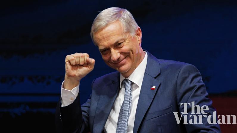 Jose Antonio Kast greets a supporter after winning Chile’s presidential election in Santiago on 14 December 2025.