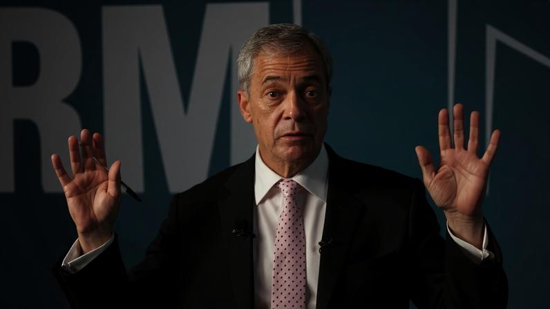 Nigel Farage speaks at a press conference at Institute of Directors in central London. Photograph: Ben Whitley/PA