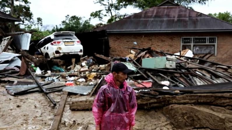 The aftermath of a flash flood in Indonesia’s West Sumatra province. Photograph: Willy Kurniawan/Reuters