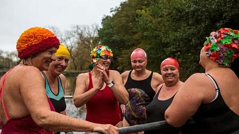 Hampstead Heath in London has swimming areas for women for men and for both together. Photograph: Hollie Fernando/Getty Images