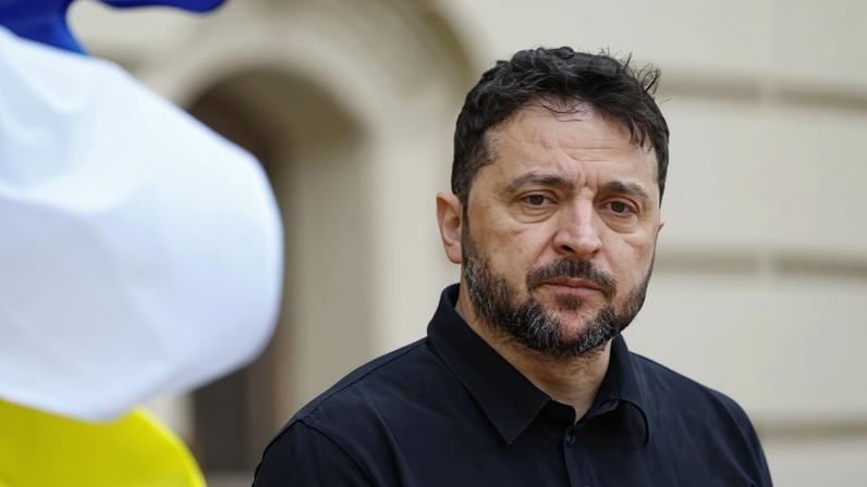 Volodymyr Zelenskyy is to meet the leaders of the UK, France and Germany in London on Monday for talks on the Ukraine war peace process, and later visit Brussels and Rome. Photograph: Valentyn Ogirenko/Reuters