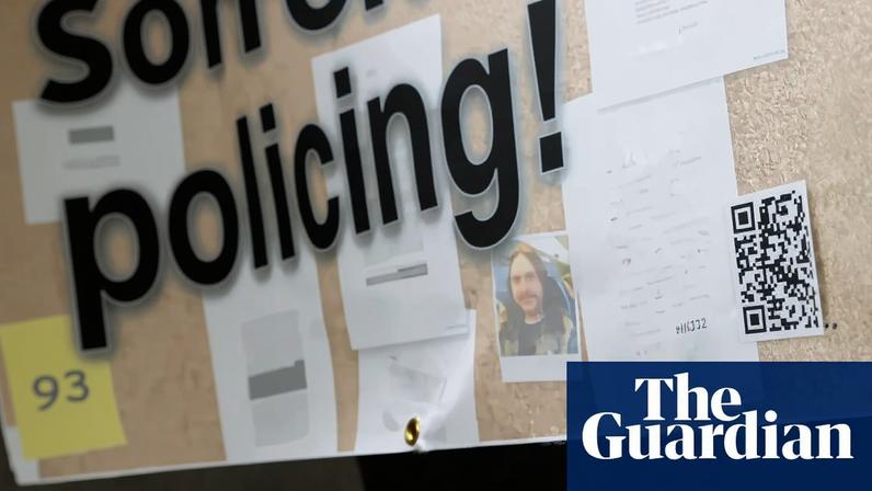 Protesters outside the Spycops inquiry earlier this year. Photograph: Martin Godwin/The Guardian