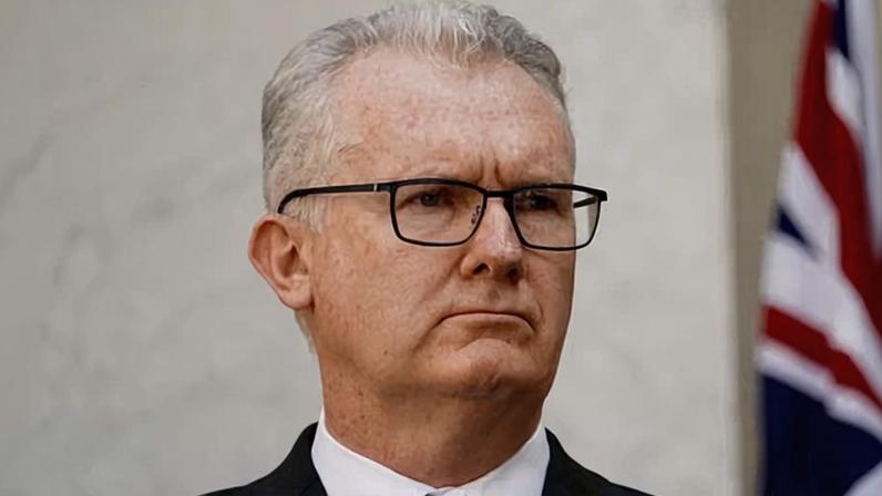 The federal home affairs minister, Tony Burke, during a press conference at Parliament House in Canberra last Friday.